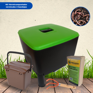 Set vermicompostaje Vermicubo 24 litros (2 bandejas)