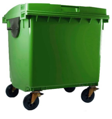 Contenedor reciclaje 1100 litros - Verde